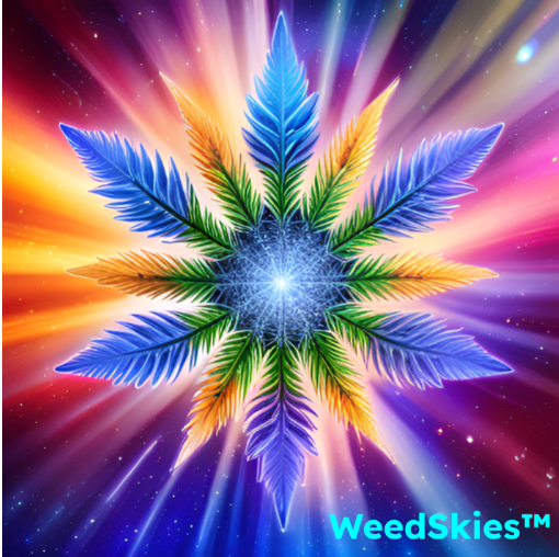 Galaxy Centered Cannabis Leaf